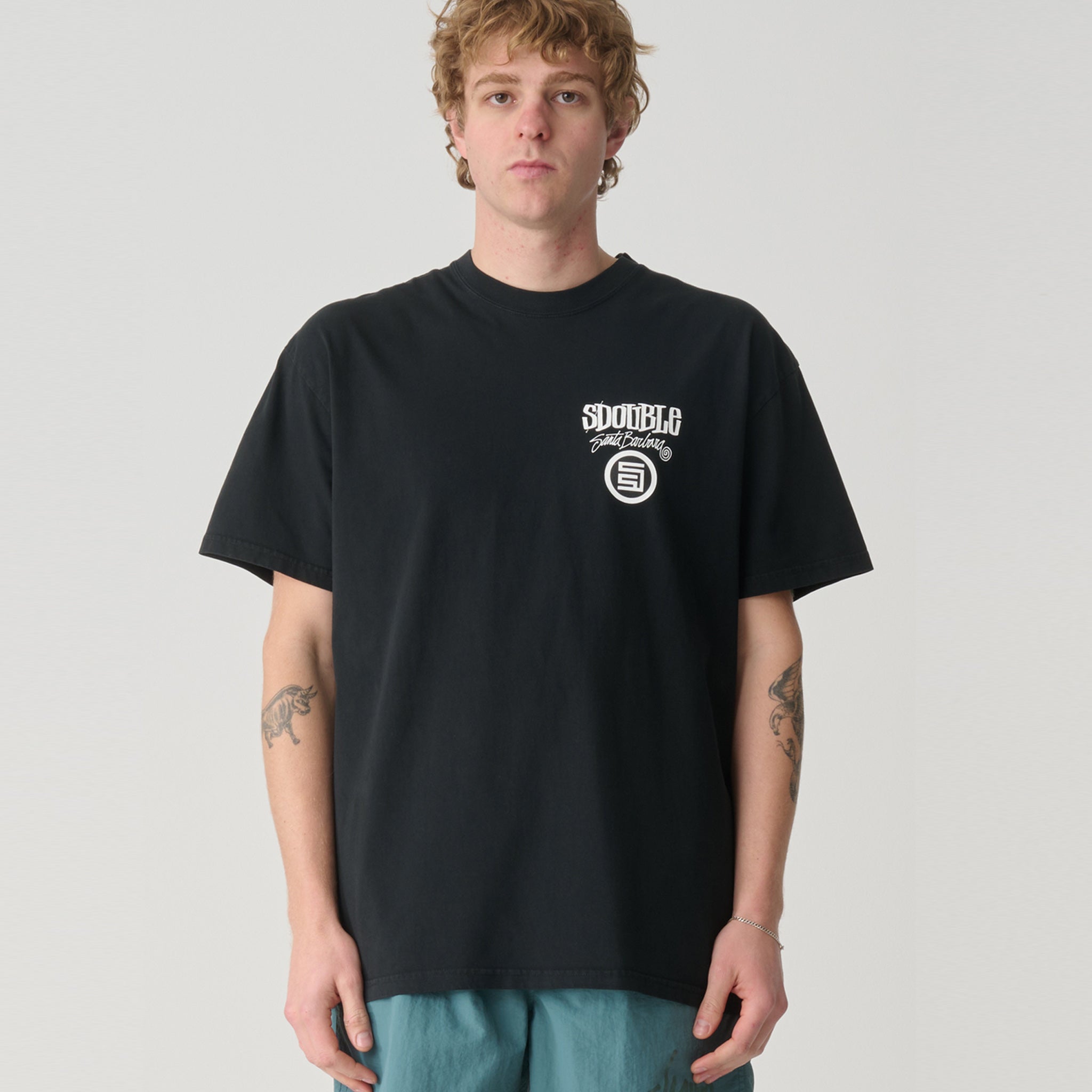 S-Double Combo Platter Tee Washed Black Sale – Locality Store