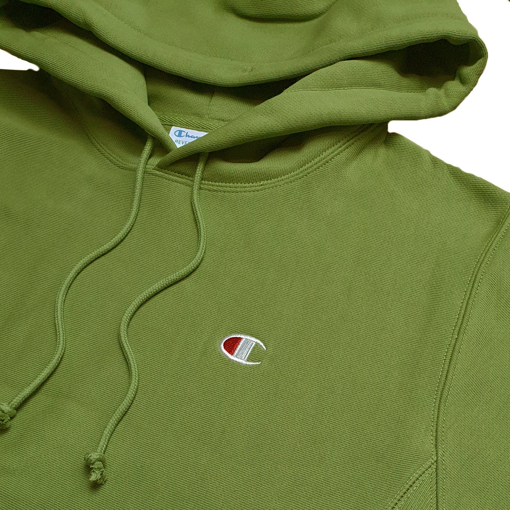 Green champion hoodie hot sale reverse weave