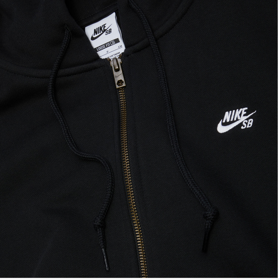 Nike SB Full-Zip Fleece Skate Hoodie Black/White – Locality Store
