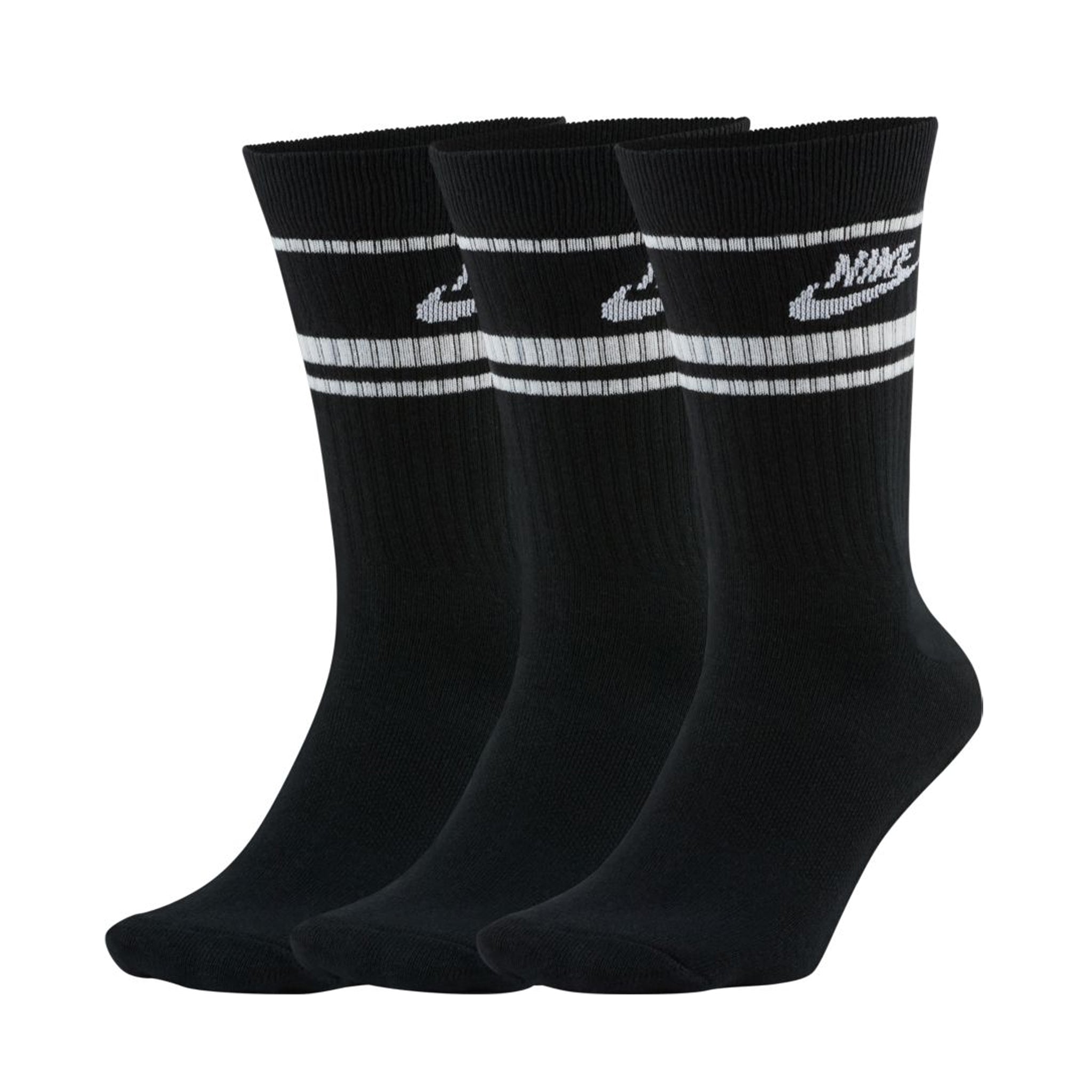 Nike Everyday Essential Crew Stripe Socks Pack Black – Locality